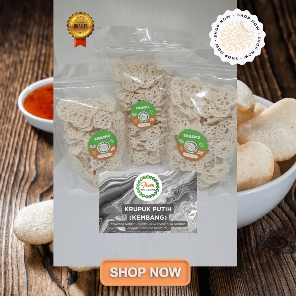 

Krupuk Kembang Putih (3 varian gram)