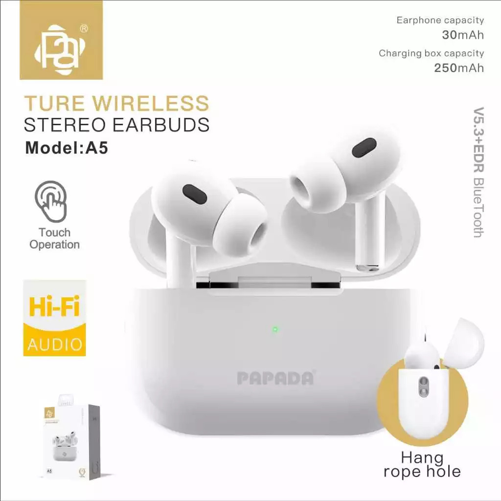 PAPADA TWS A5 AIRPODS PRO Handsfree Bluetooth 5.3