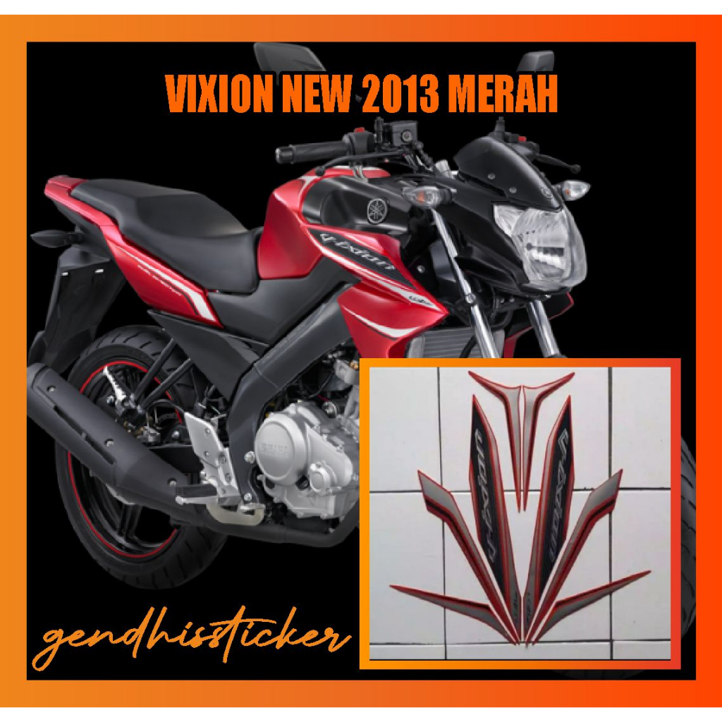 striping motor vixion new 2013 merah