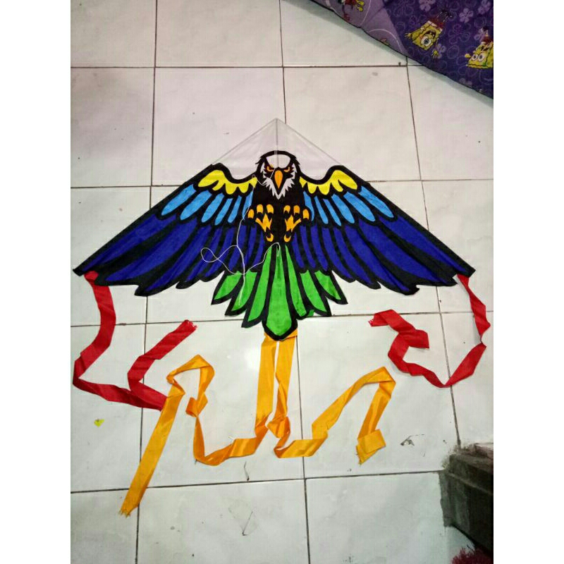KUSUS GROSIR LAYANGAN KAIN MOTIF BURUNG / LAYANGAN KAIN PARASUT / LAYANGAN HIAS / LAYANGAN PANTAI / 