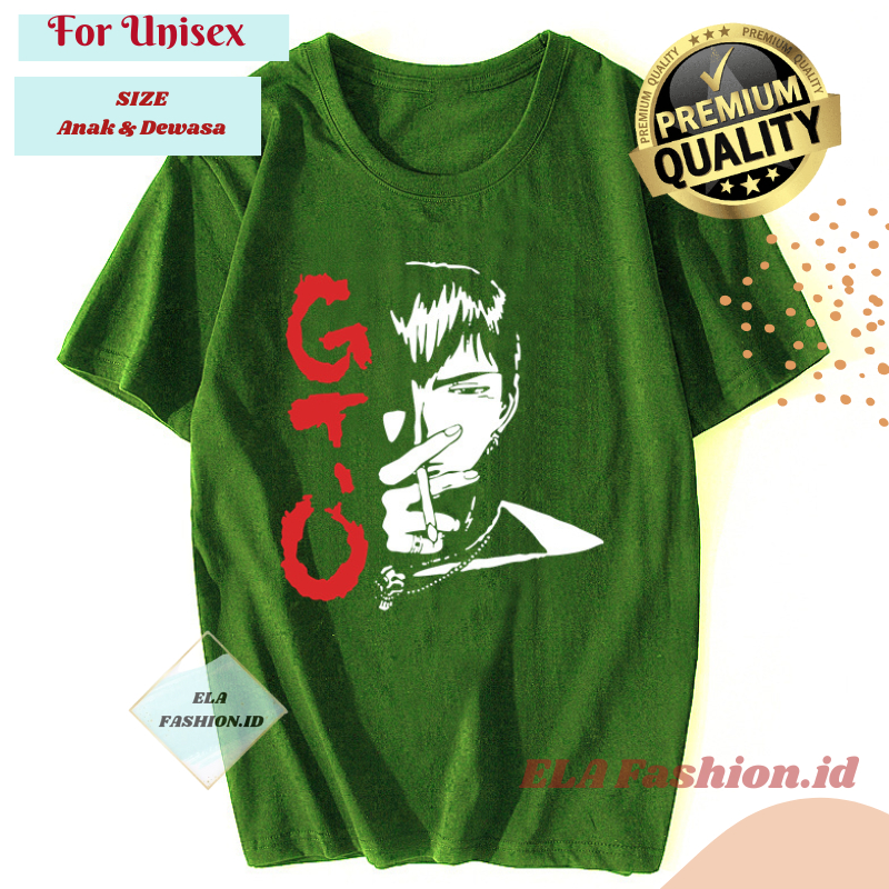 Great Teacher Onizuka T Shirt Manga GTO - Atasan Kaos Eikichi Onizuka Jepang Harajuku