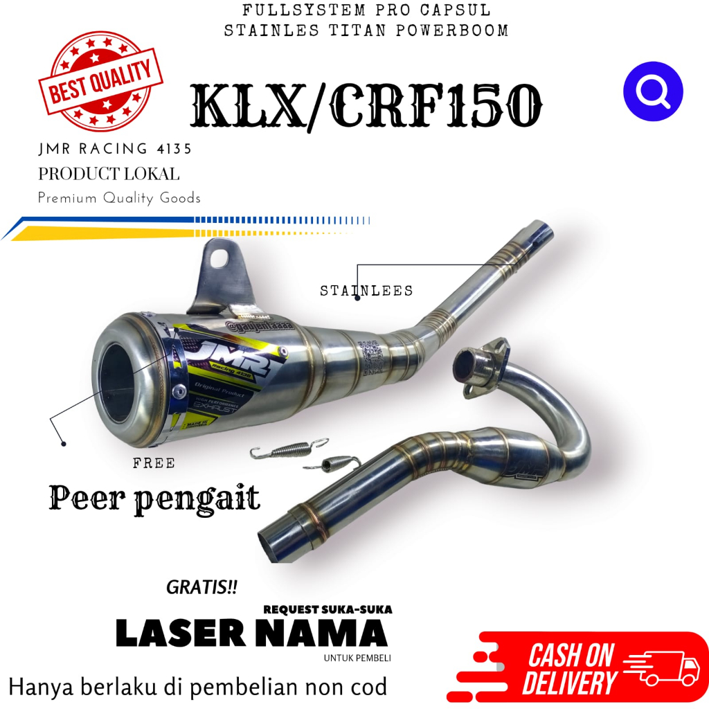 KLX/CRF150 BOREUP Competition PRO CAPSUL STAINLES TITAN  INLET 50 ORIGINAL JMR RACING