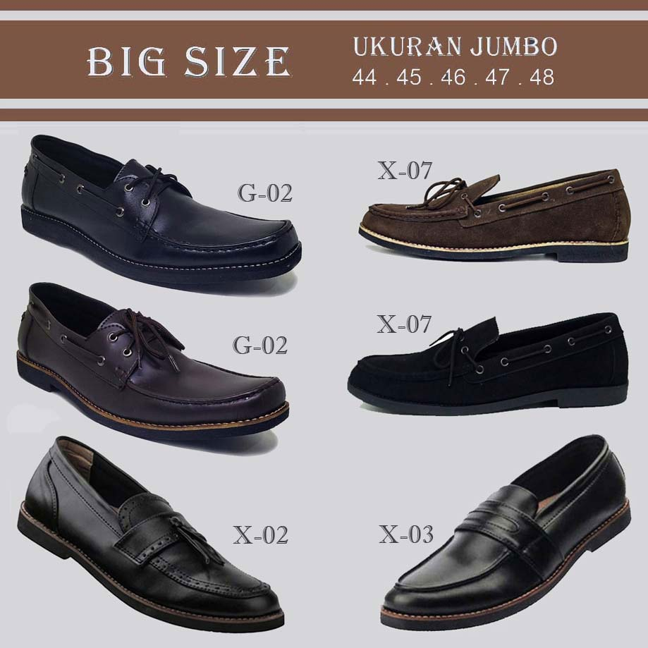 Oxford Series (Loafers Big Size 44-45-46-47-48) Sepatu Pantofel Pria Ukuran Besar Jumbo - Sepatu Kul