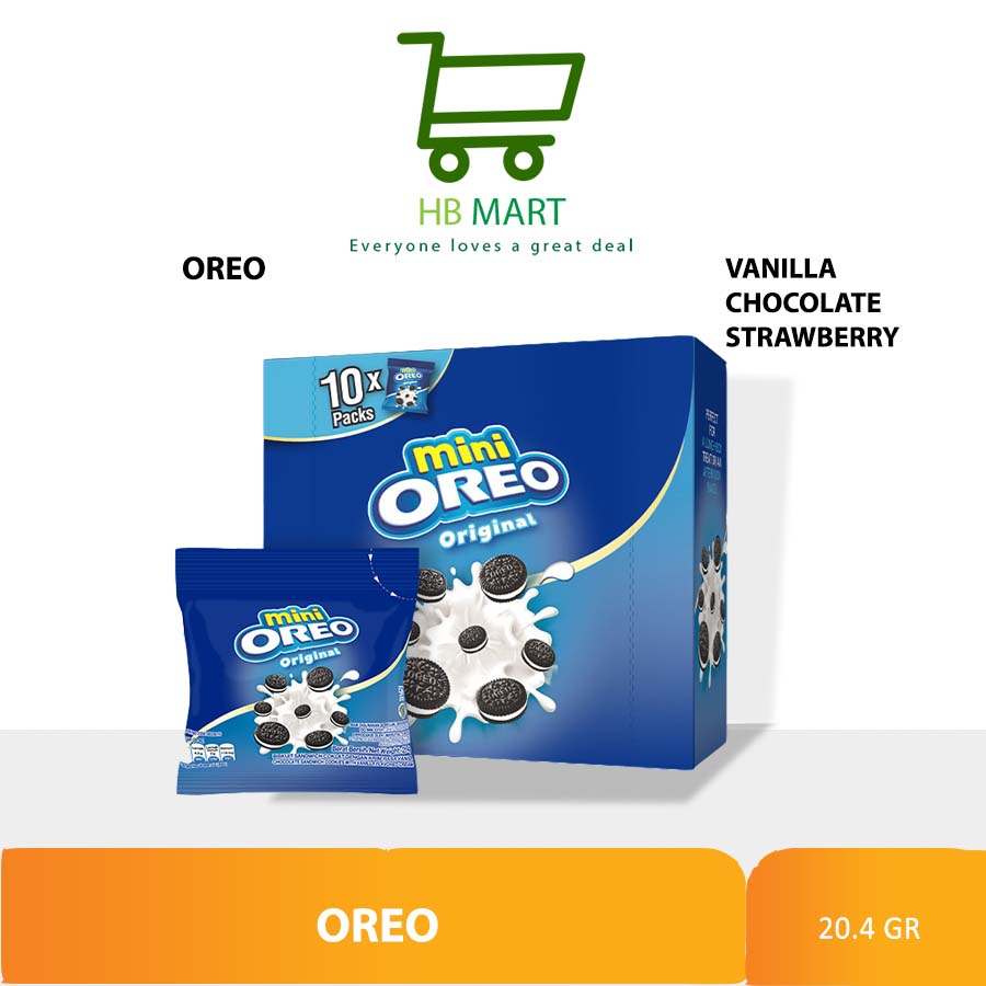 

BISKUIT OREO MINI ORIGINAL ISI 10 PCS X 20.4GR -PER PACK