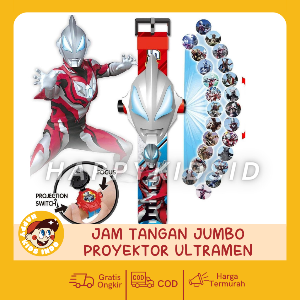 JAM TANGAN ULTRAMEN GEED JUMBO LASER PROYEKTOR - 24 GAMBAR / JAM TANGAN ANAK