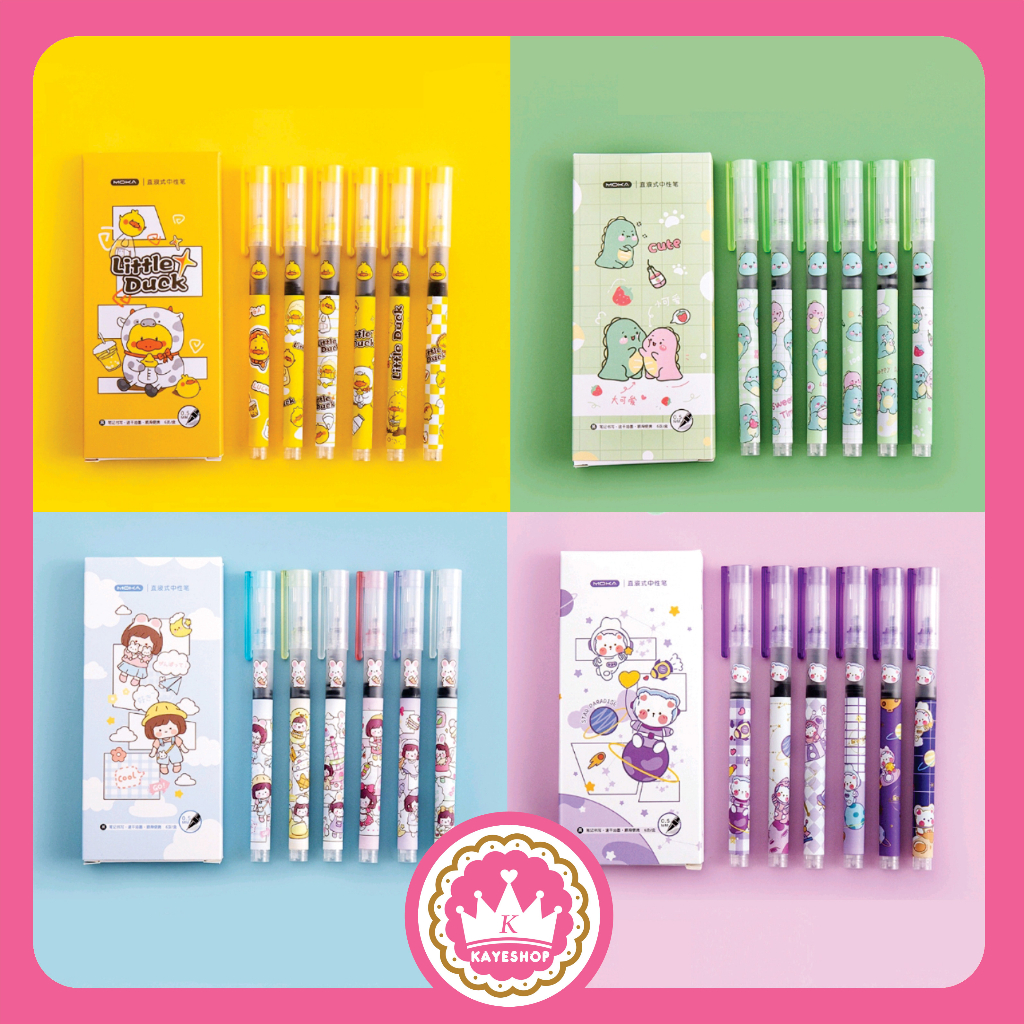 

Pulpen Gel isi 6 pcs Dapat Box Bolpen Karakter Kartun Anak