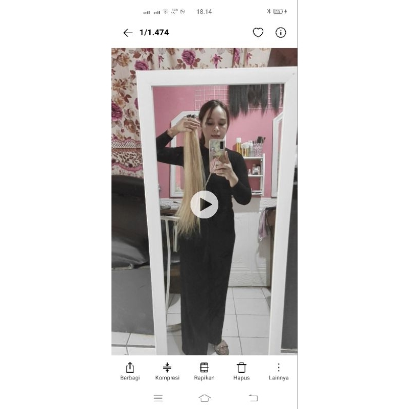 hair extension70cm blonde .