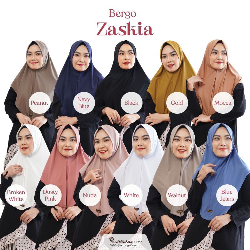 Bergo Zaskia by Tiara Hijabers Original