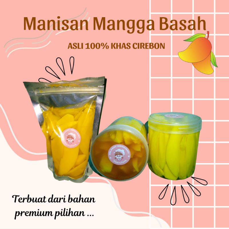 

Manisan Basah Buah Mangga 100 % ASLI Khas Cirebon / Pouch 250gr