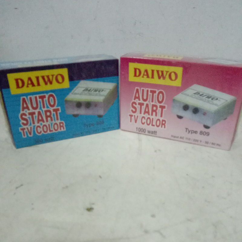 DAIWO 808 / 809 AUTO START TV COLOR 500 / 1000W WATT INPUT AC 110/220V SOFT START ANTI GEJLEK