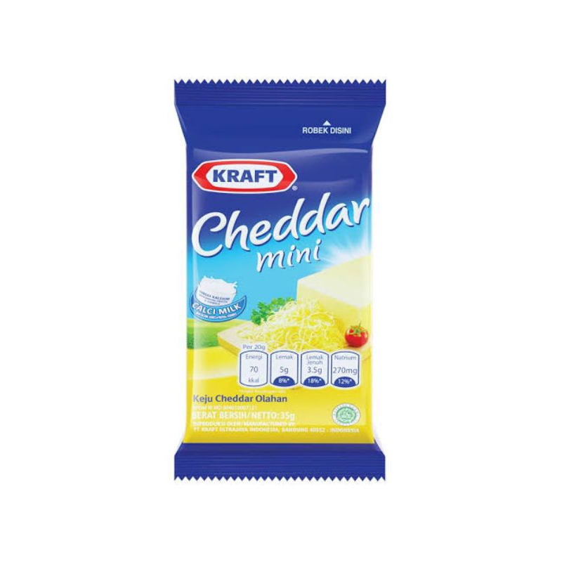 

Keju Kraft Cheddar Mini 30gr