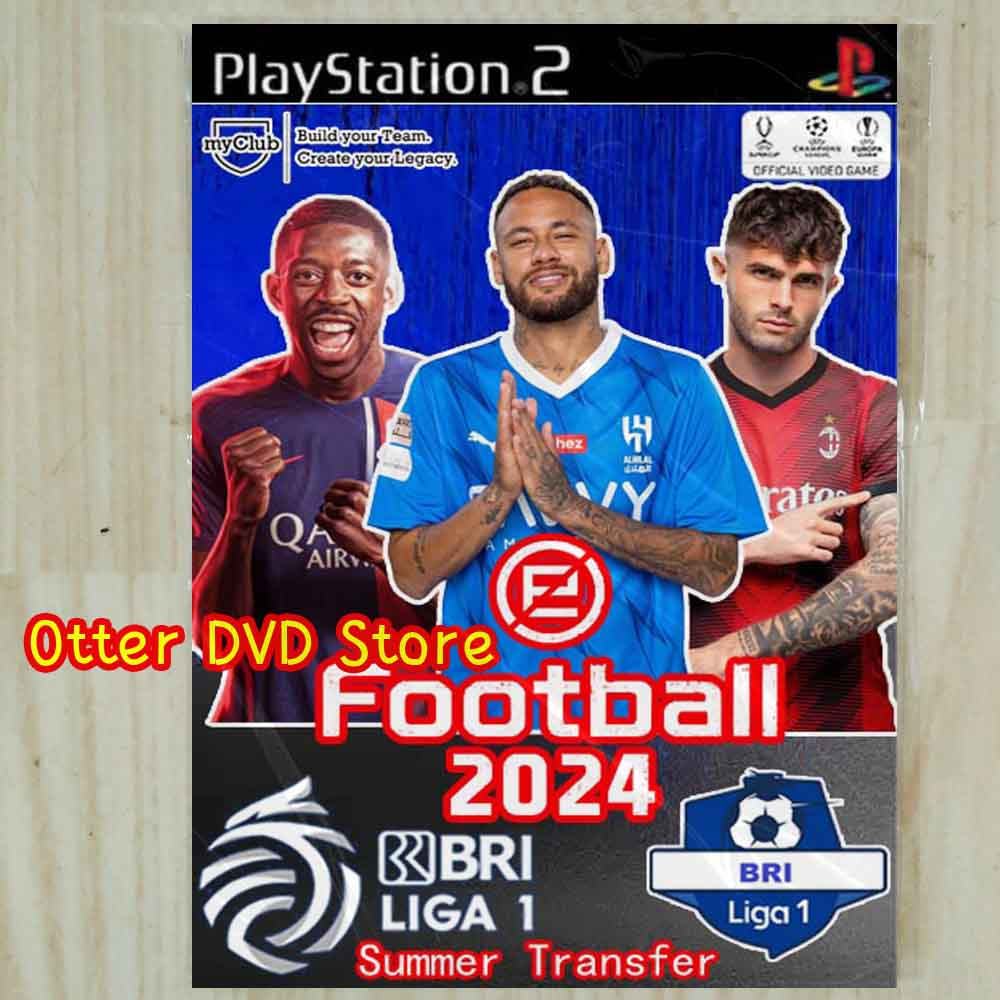 Kaset Game PS 2 PS2 PES 2024 Summer Transfer + Liga 1 BRI Indonesia