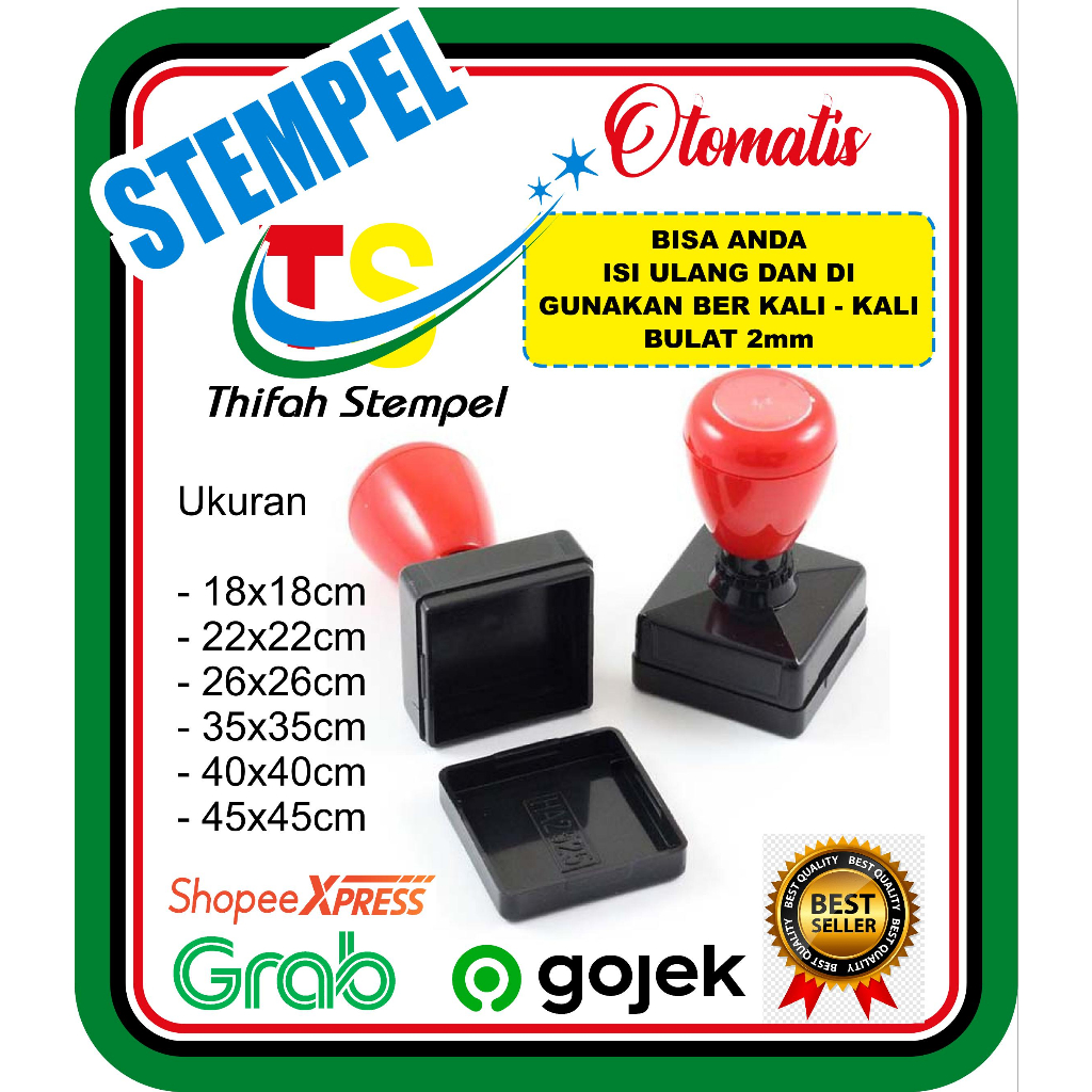 

Stempel (KK) Otomatis Kotak Nama Toko, Prusahaan