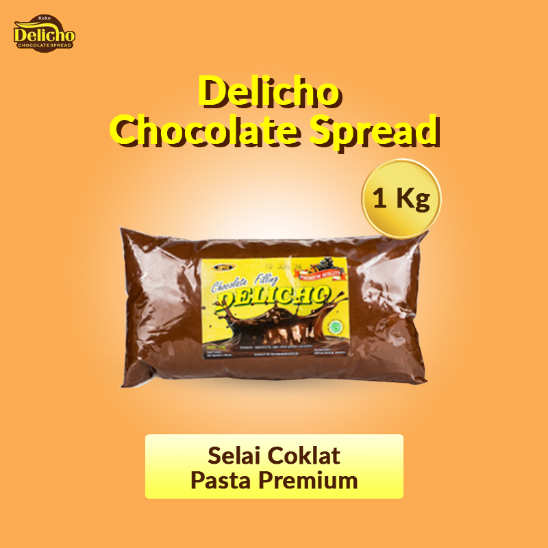 

Chocolate Filling /Selai Coklat Pasta Premium 1kg / Selai Coklat Instan