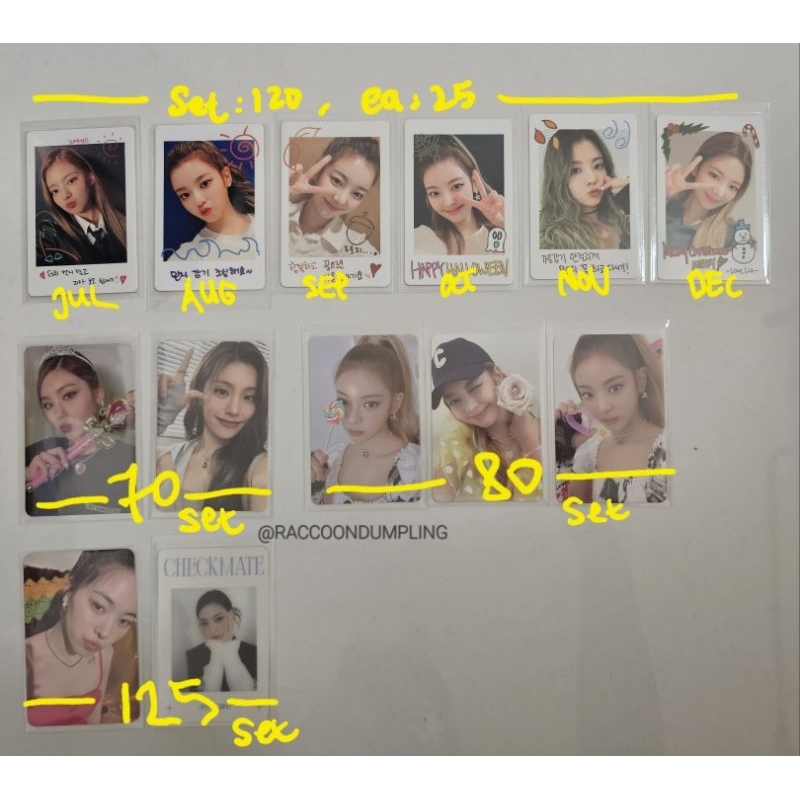 pc photocard itzy: lia yeji ryujin