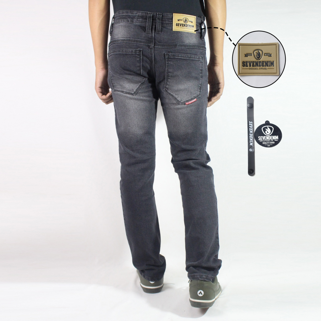 DACOTA DENIM - Celana Panjang Jeans Slim Fit Pria Hitam 27-34 SEVEN DENIM