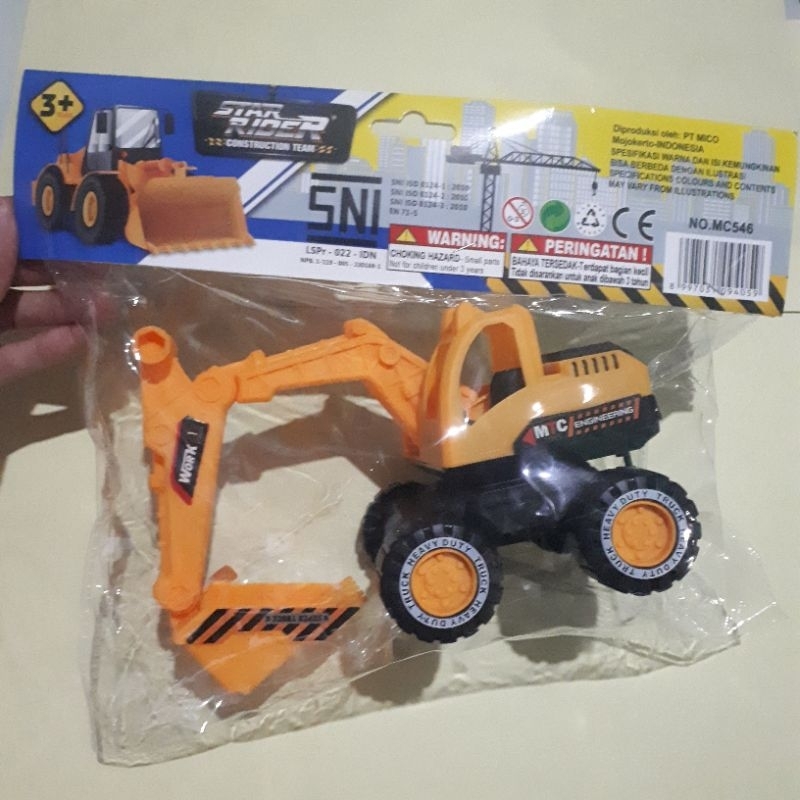 mainan anak buldozer dan excavator