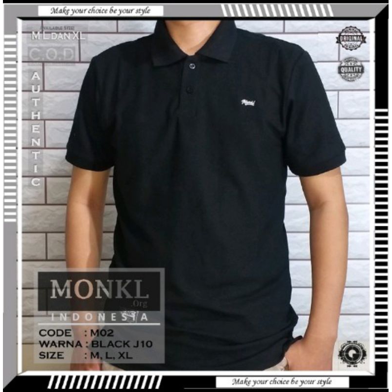 Baju Kaos Monkl Tshirt Polo Kerah Kaos Kerah Pria Polos Merek Monkl Original Bahan Lembut Gak Gampan