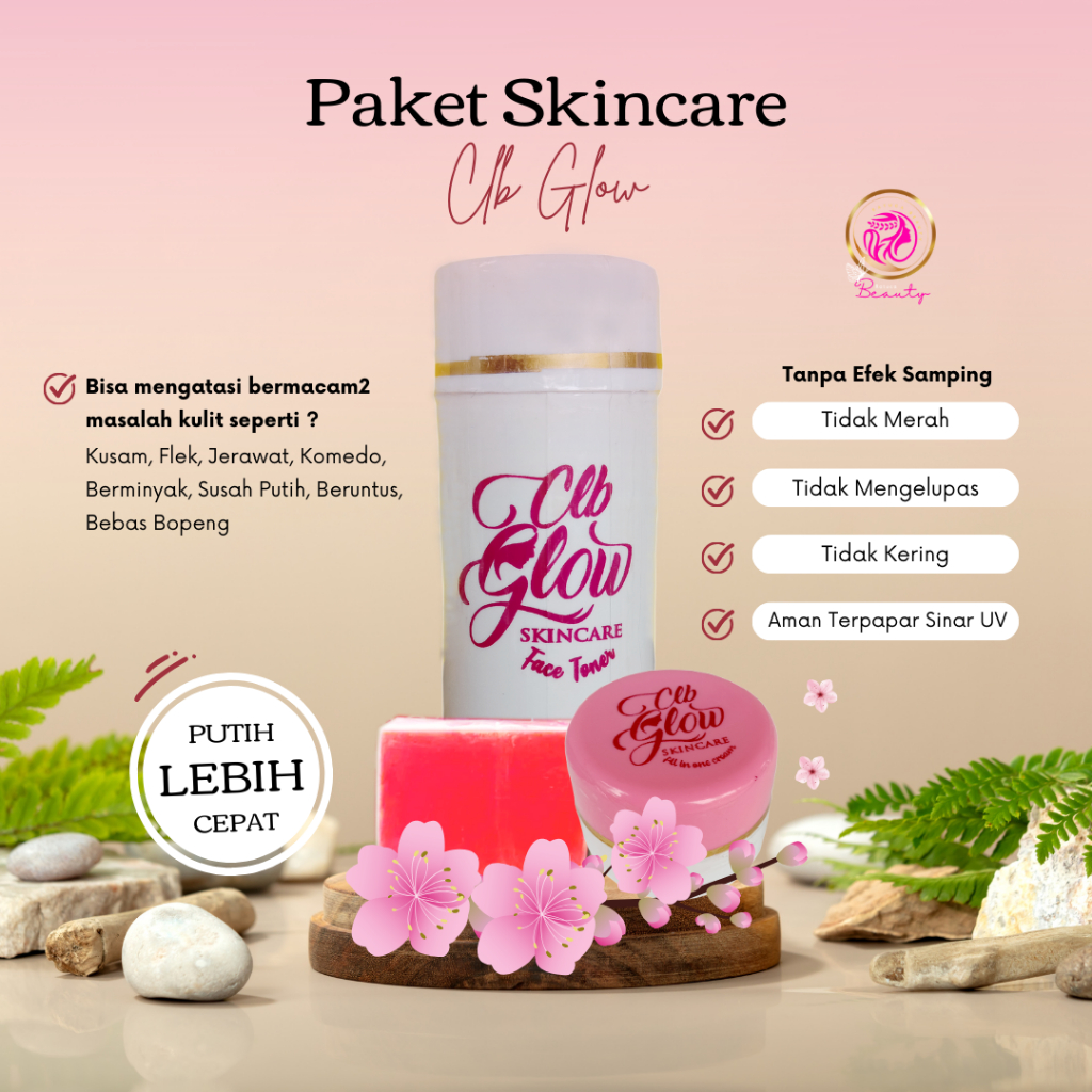 Clb Glow Original Paket Skincare Wajah 100% Asli