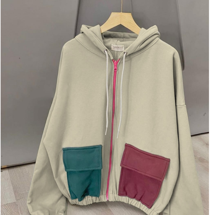 XXL HOODIE  ZIPPER SWEATER WANITA / KIRA HOODIE OVERSIZE / JAKET HOODIE OVERSIZE