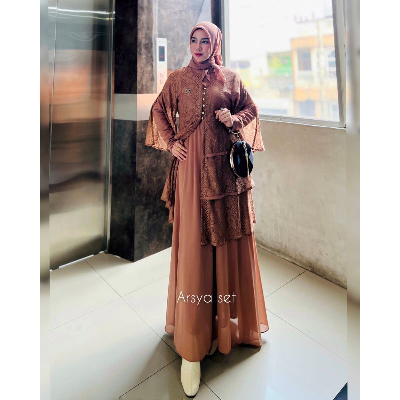 gamis dress Arsya set original