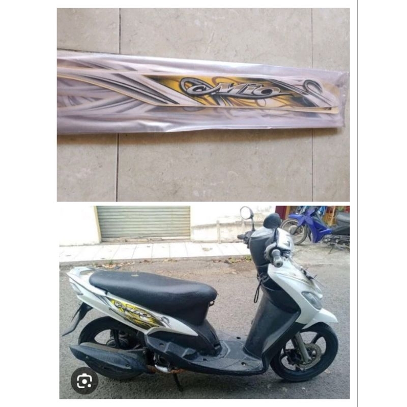 Striping Stiker Yamaha Mio Sporty 2010 Putih