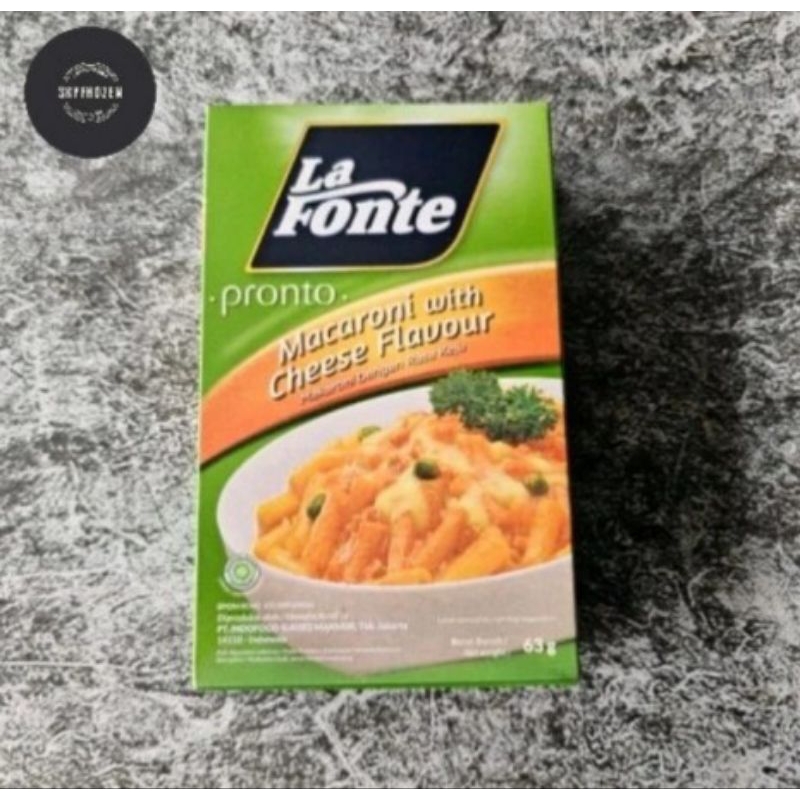 

La Fonte Pronto Macaroni With Cheese Flavour 63gr Lafonte