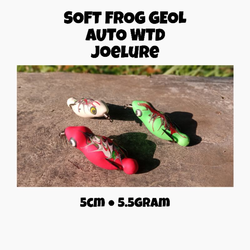 Soft Frog Geol Auto WTD 5cm 5.5gr by JoeLure bahan premium Umpan Casting Gabus