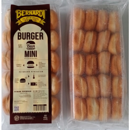 

BERNARDI ROTI BURGER BUNS MINI ISI 20 BIJI BUN POLOS