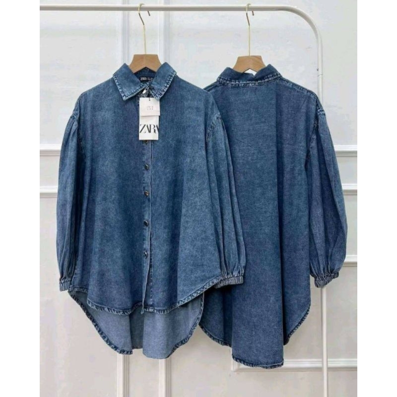 KEMEJA TUNIK JEANS ZARA