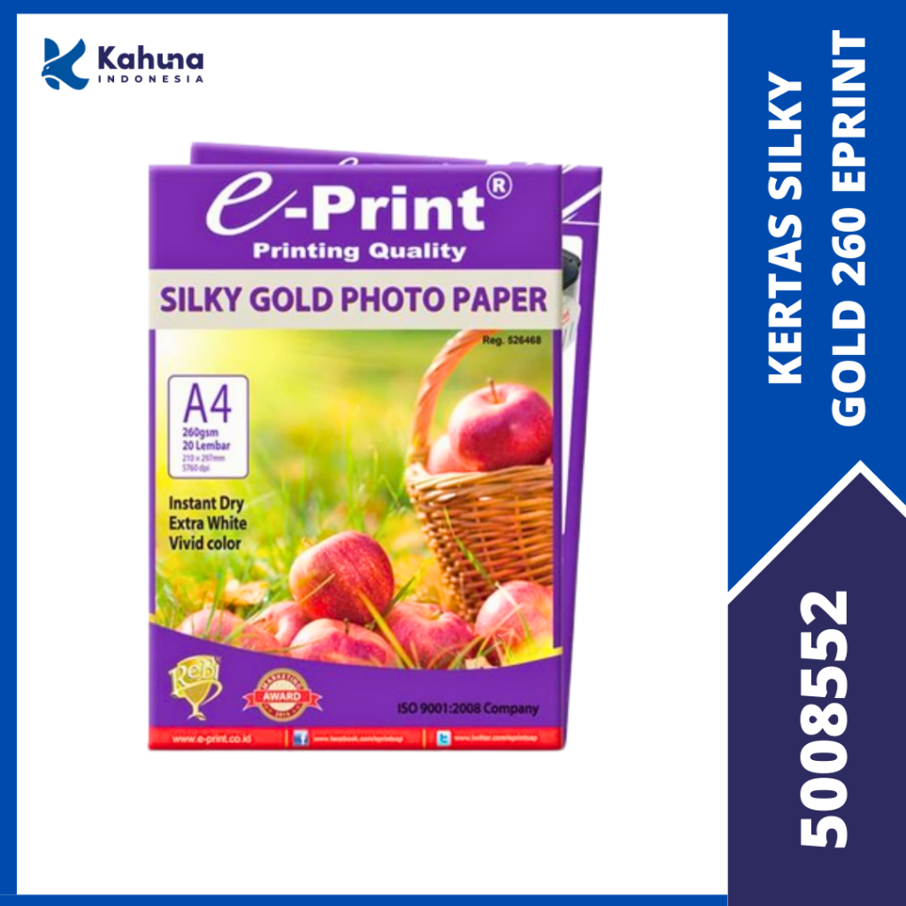 

PAPER / KERTAS SILKY GOLD 260 EPRINT / 20LBR