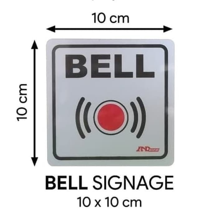 

Sign Sticker Bell Ukuran 10x10cm Stiker Arah Rambu Bell 10x10cm Sign Rambu