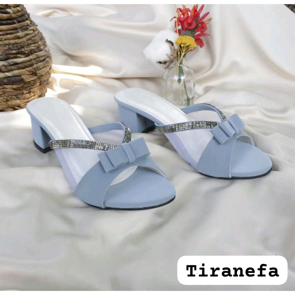 COD REALPICT Sandal Wanita  Heels Hak Tahu Terbaru 5cm Laura 2021/ sandal wanita hak tahu tali silan