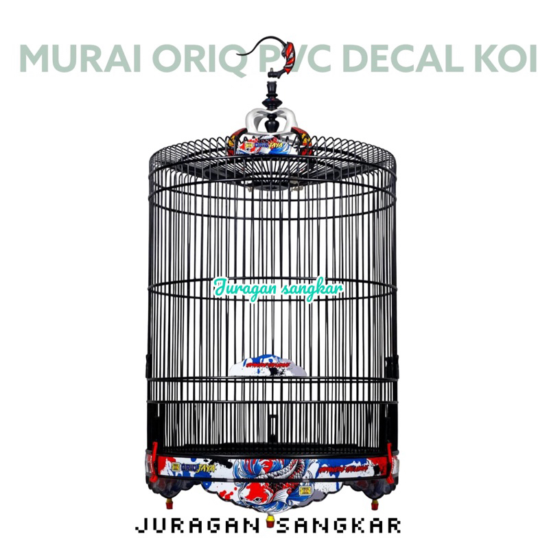 SANGKAR KANDANG MURAI ORIQ PVC DECAL KOI NO 2 DM 58CM