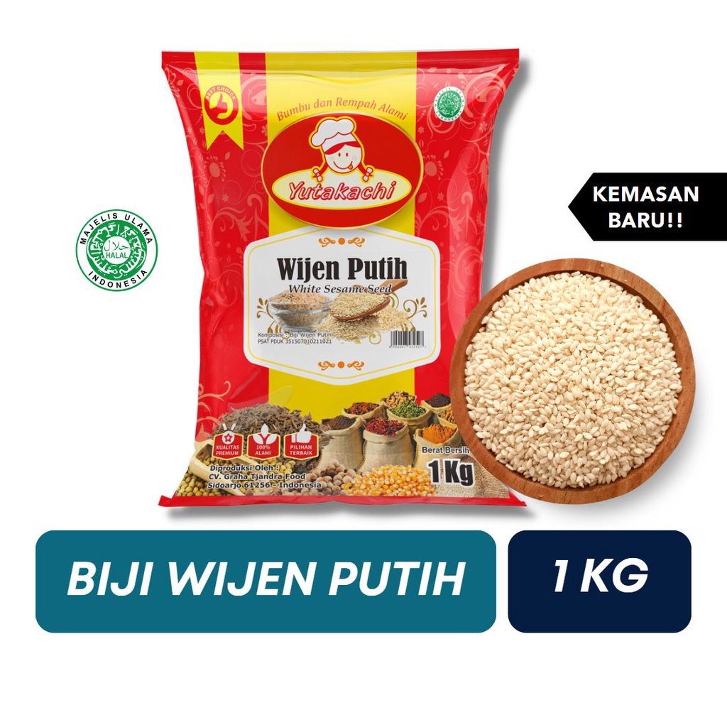 

Biji Wijen Putih Super 1Kg Yutakachi