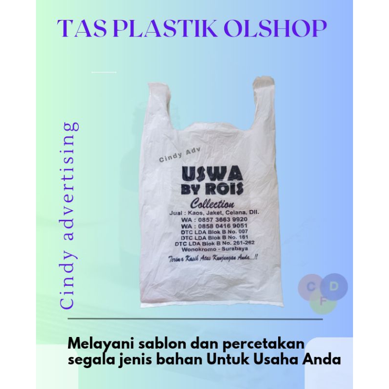Tas plastik Olshop custom/sablon Tas plastik Olshop/sablon plastik Olshop Surabaya/