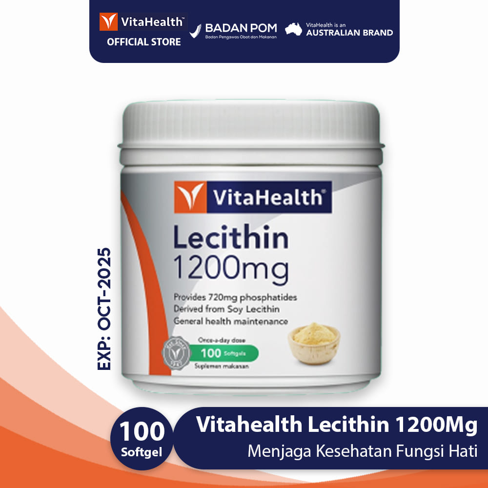 Vitamin Lecithin 1200Mg VitaHealth 100's - Menjaga Kesehatan dan Fungsi Hati