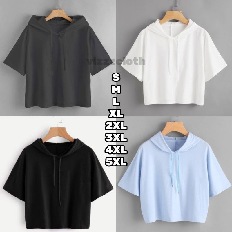 HOODIE CROP COMBAD FOR WOMEN [lengan pendek]