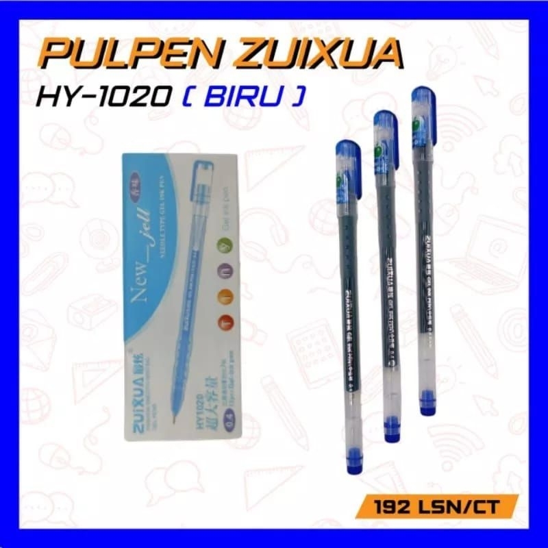 

(1 Box isi 12) Pulpen Gel || New Gell Pen || Pulpen Zuixua