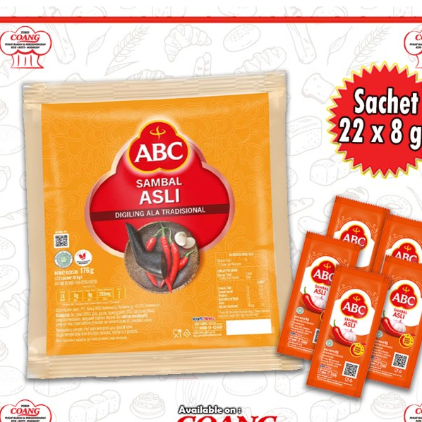 

ABC sambal asli 22x8gr