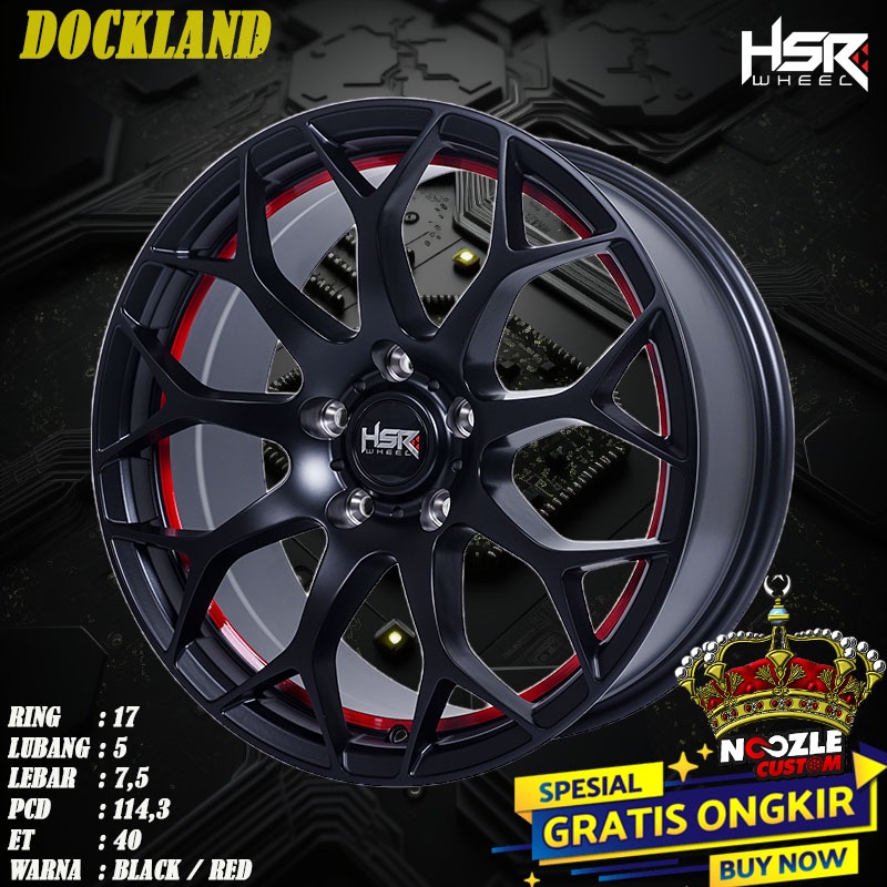 Velg Mobil R17 Baut 5 Type HSR Dockland Pelek Racing HSR Terbaru Ring 17