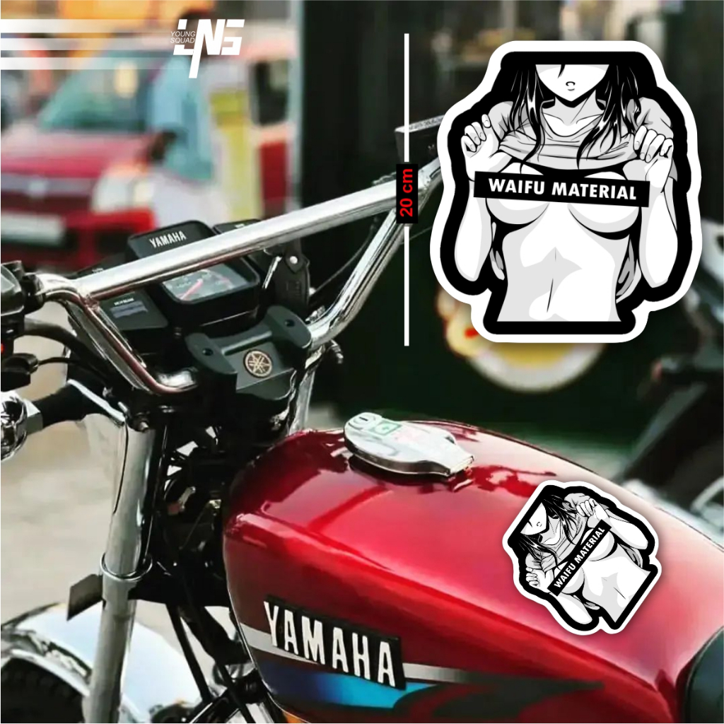 Sticker TankPad Universal Stiker Tanki Motor Rx King/Byson/Vixion/CBR/Ninja TANKPAD WAIFU / STICKER 