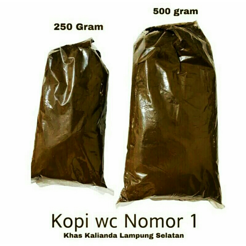 

kopi bubuk WC no 1 kalianda khas lampung selatan. ada 3 ukuran ya. original