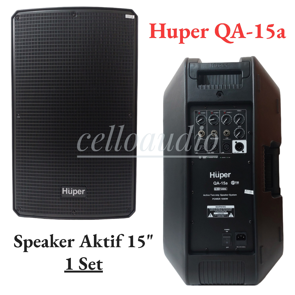 Speaker Aktif 15 Inch Huper QA-15a (1 Set) Active Speaker 15" Huper QA 15a