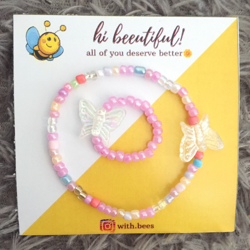 Bracelet dan Ring Butterfly