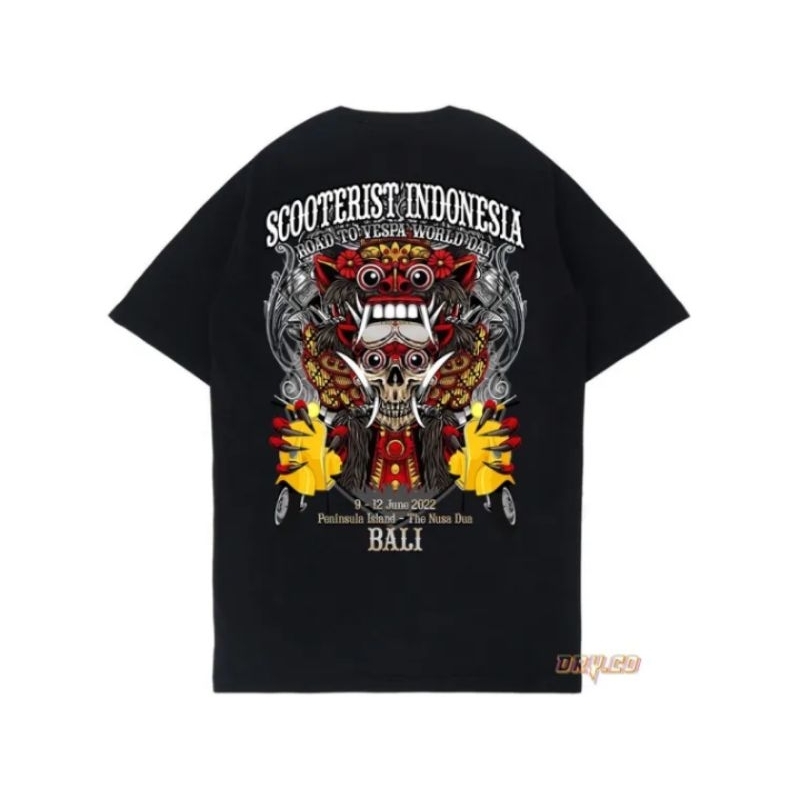 KAOS PRIA VESPA WORLD DAYS 2022 | T-SHIRT VWD 2022 BALI | SCOOTERIST INDONESIA