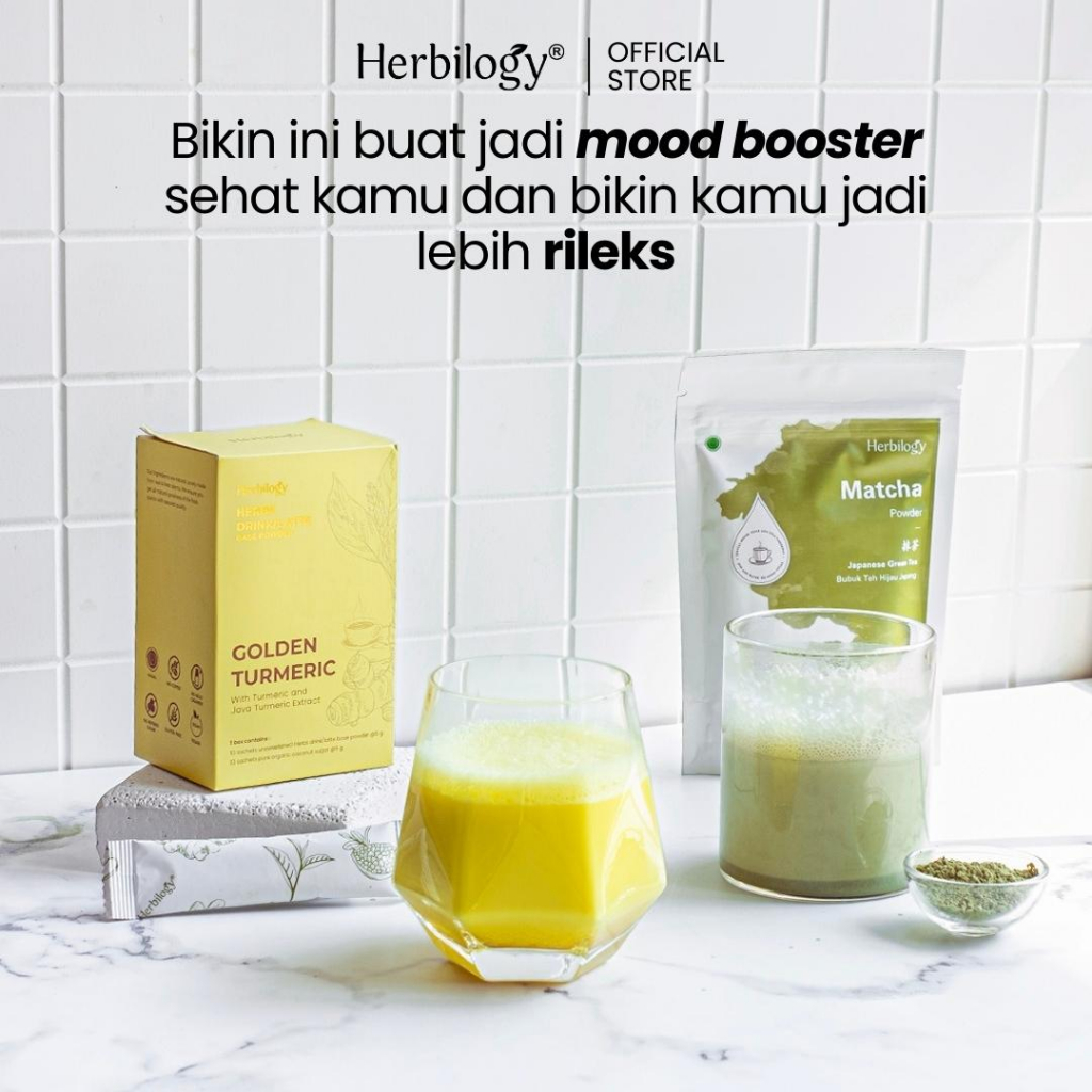 Herbilogy Golden Latte - Herbs (non coffee) latte base 10 sachet murah