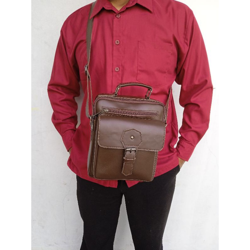 tas selempang pria kulit sapi tas jinjing tas kerja tas slempang cowo tas tenteng kulit