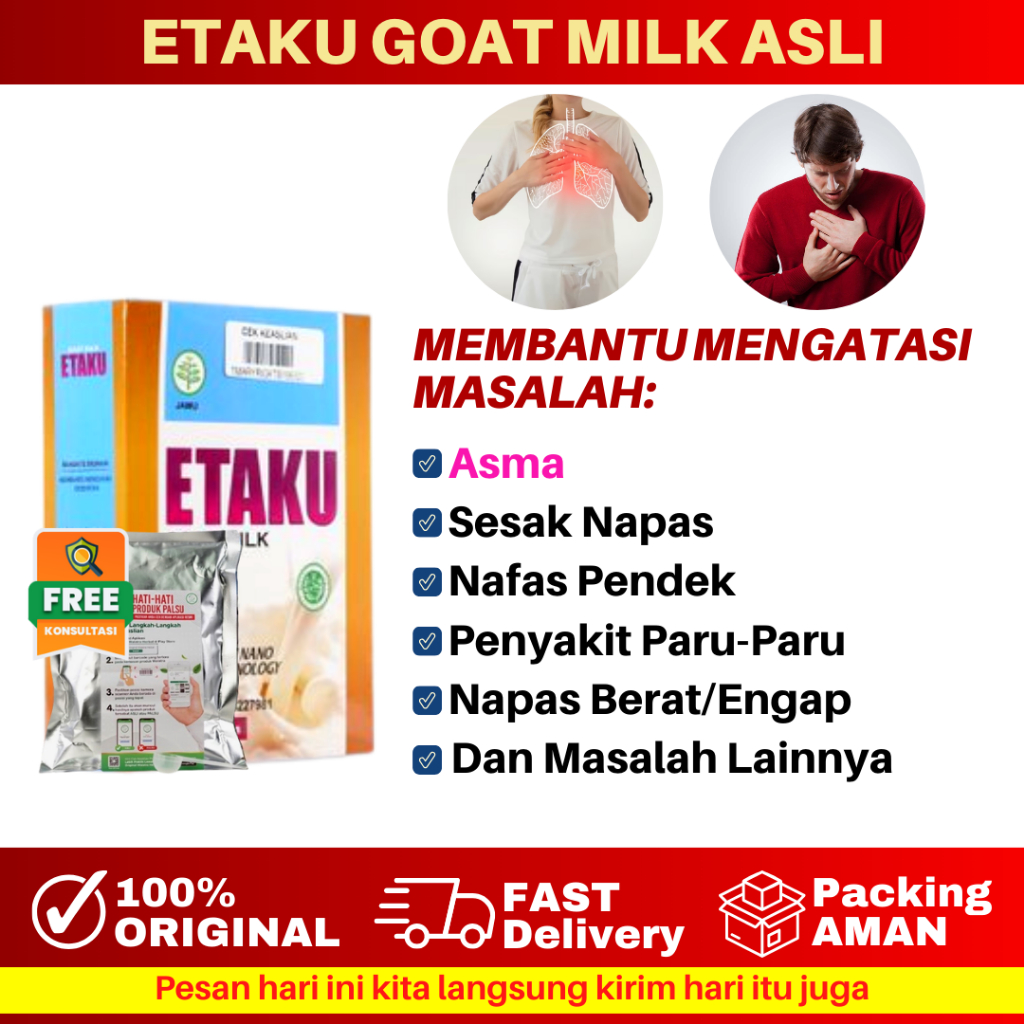 

Obat Kesulitan Bernapas,Obat Napas Berat,Asma,Paru Paru,Pernapasan - Susu Kambing Etaku Goatmilk