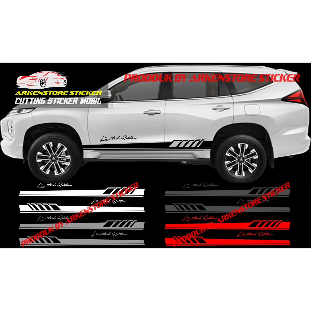 STICKER STIKER LIST MOBIL PAJERO SPORT CUTTING STICKER MOBIL PAJERO SPORT